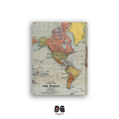 دفترچه یادداشت طرح نقشه جهان وینتیج