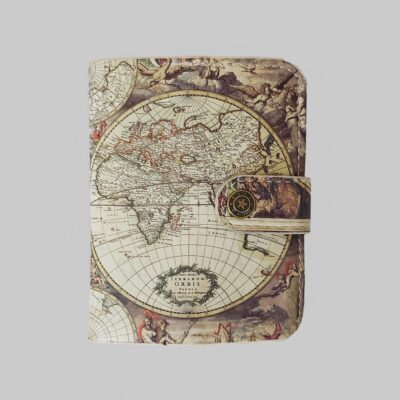 کاور پاسپورت و جلد شناسنامه طرح نقشه جهان آنتیک مپگرد